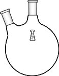 Flask, Two-Neck, Cyanide Distillation